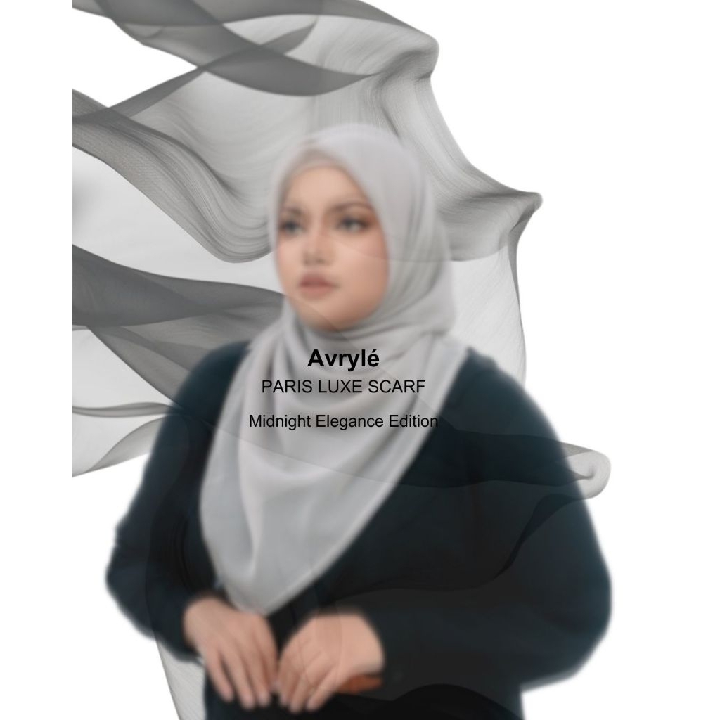 AVRYLE - PARIS LUXE SCARF - MIDNIGHT ELEGANCE EDITION