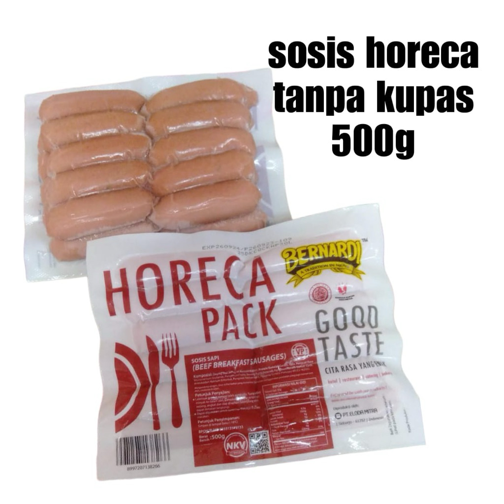

Bernardi horeca pack sosis tanpa kupas 500gr