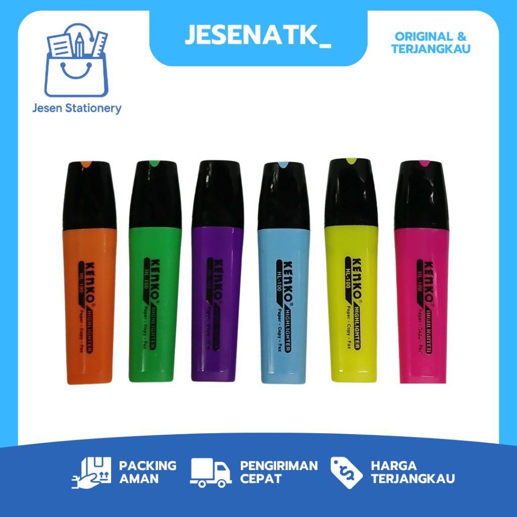 

KENKO Stabillo HL-100 Highlighter - Premium Quality Highlighter Warna Warni