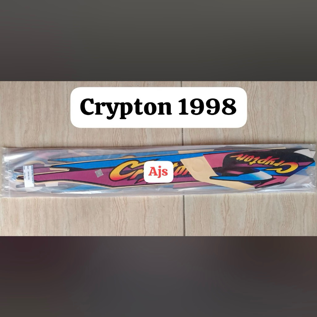 Sticker Striping Yamaha Crypton 1998 Ungu - Striping Standar Crypton