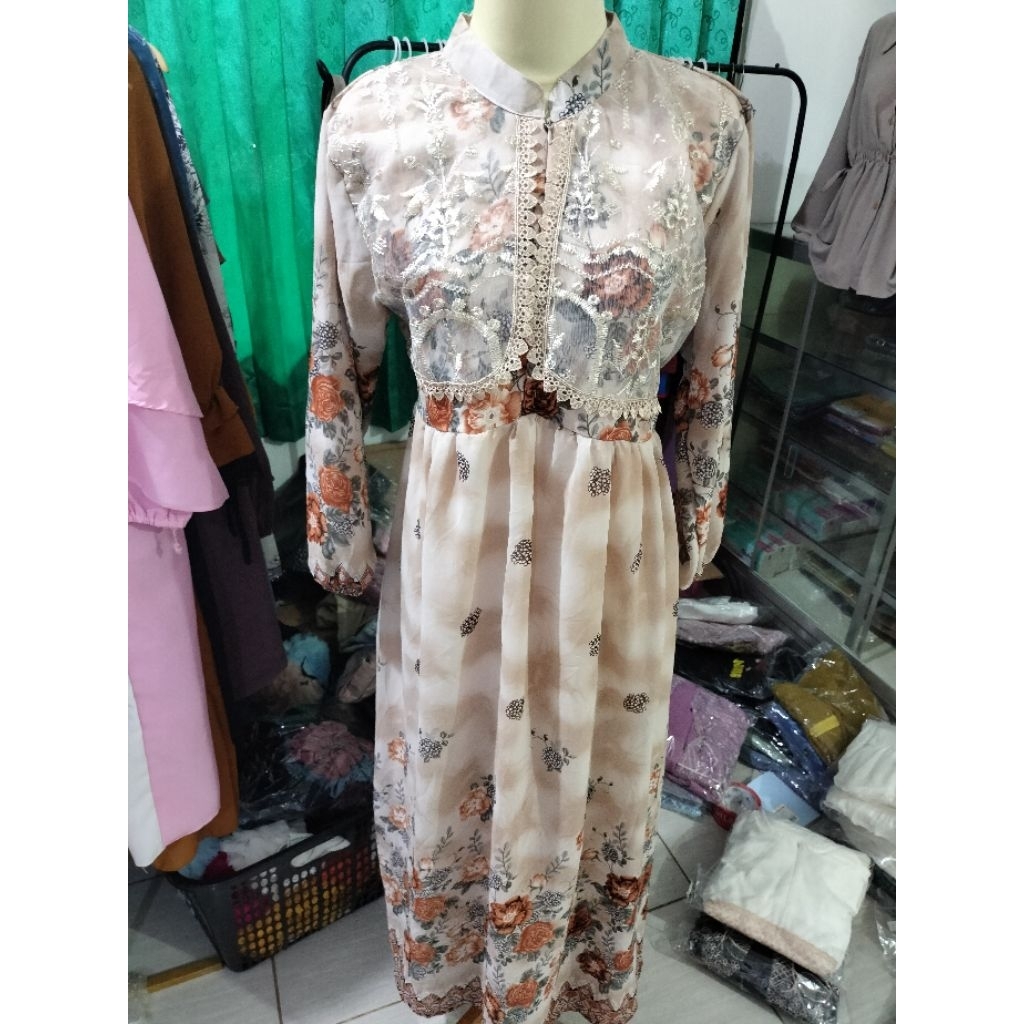 Gamis rompi Ceruty Tanggung anak ld 98
