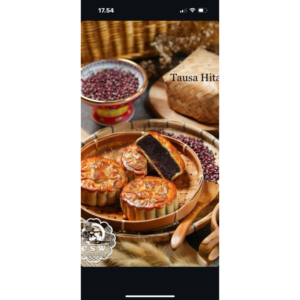 

citra sari wangi kue bulan tausa hitam isi 4 pcs mooncake palembang