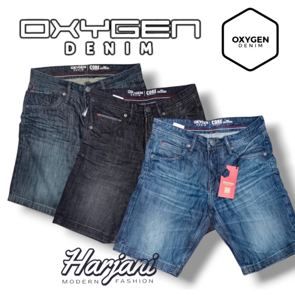 Celana Pendek Jeans Pria OXYGEN ORIGINAL