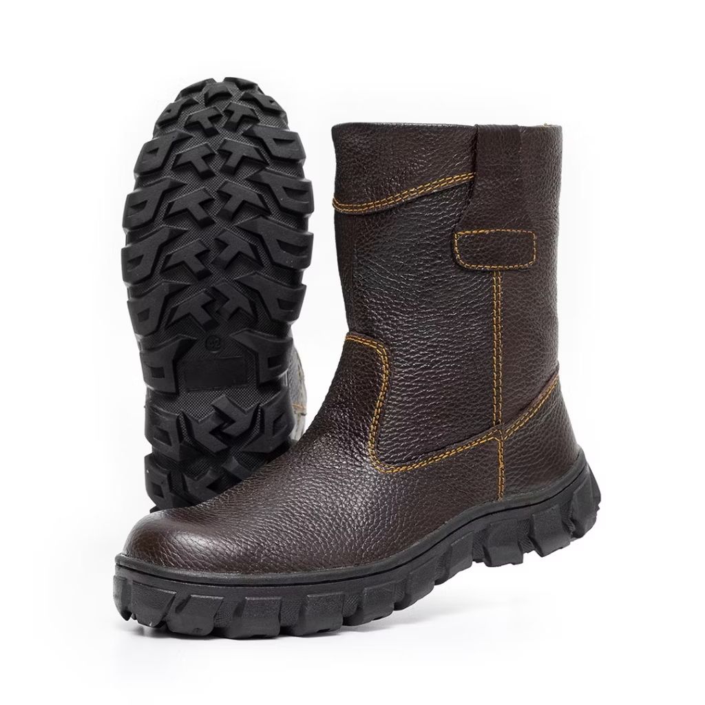 Sepatu Boot Safety Kulit Asli Pria Odon Cibaduyut OC 205