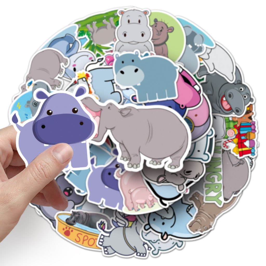 

[50 Pcs] DECO STICKER | STICKER DIY | JURNAL AESTHETIC [DS-221] KUDA NIL Animal Hewan Karakter Cartoon Sticker Koper, HP Laptop Tumbler Komputer