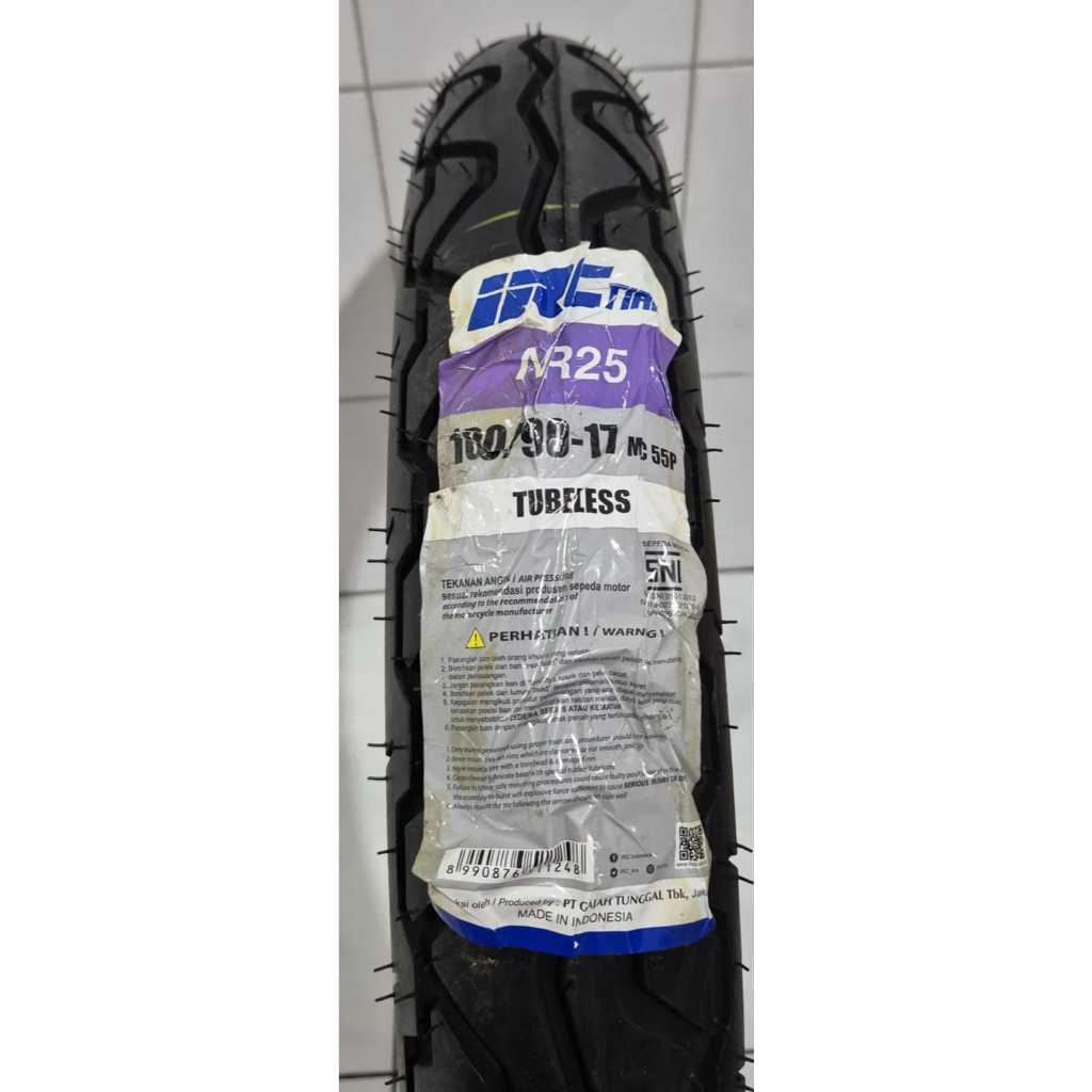 Ban Tubeless Belakang IRC 100/90-17 untuk Verza 150 (CW) New Mega Pro (CW) & CB 150 Verza (CW)