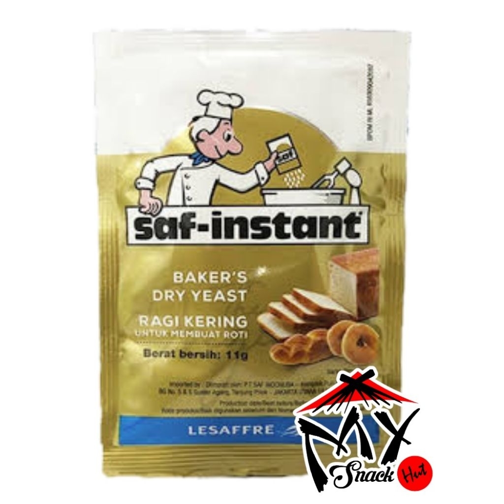 

RAGI SAF-INSTANT SACHET 11GR SAF INSTAN DRY YEAST PENGEMBANG ROTI KUE CAKE DONAT LEAVENER AGENT HALAL