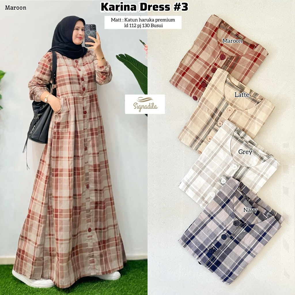 COD= NO CANCEL• Karina Dress #3 by Signadila• Dress Maxi Katun Haruka