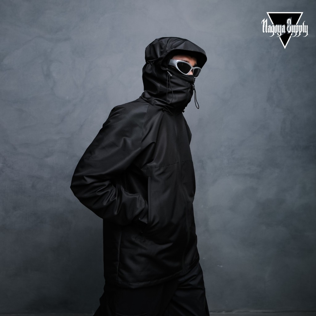 Jacket Gorpcore Anorak Mountain Nagoya Anti AIR Waterproof Windbreakers Hitam / Gorpcore Jacket