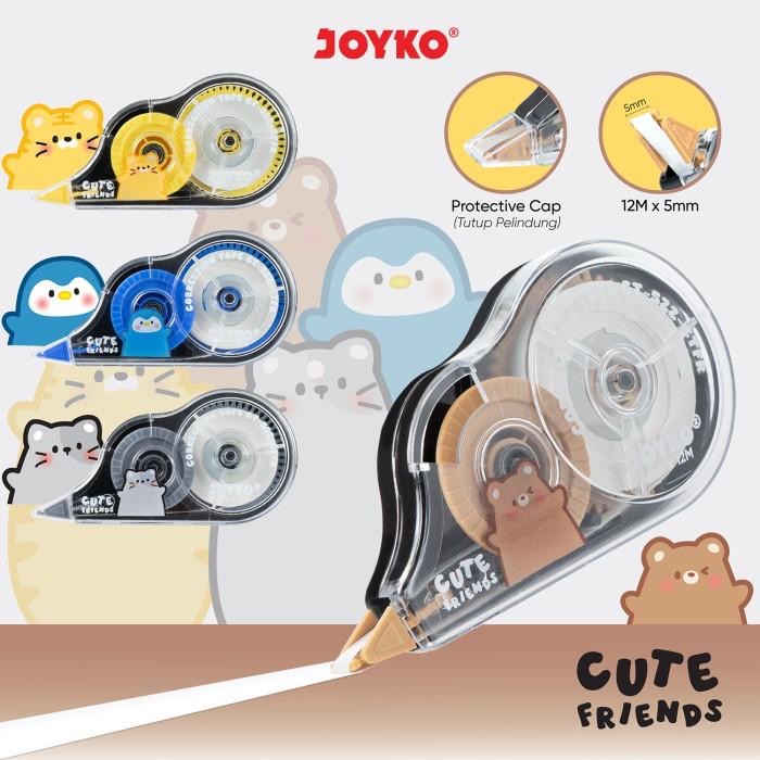 

Correction Tape / Tip-Ex Kertas Roll Joyko CT-522 Cute Friends Motif Karakter Lucu (LUSIN)