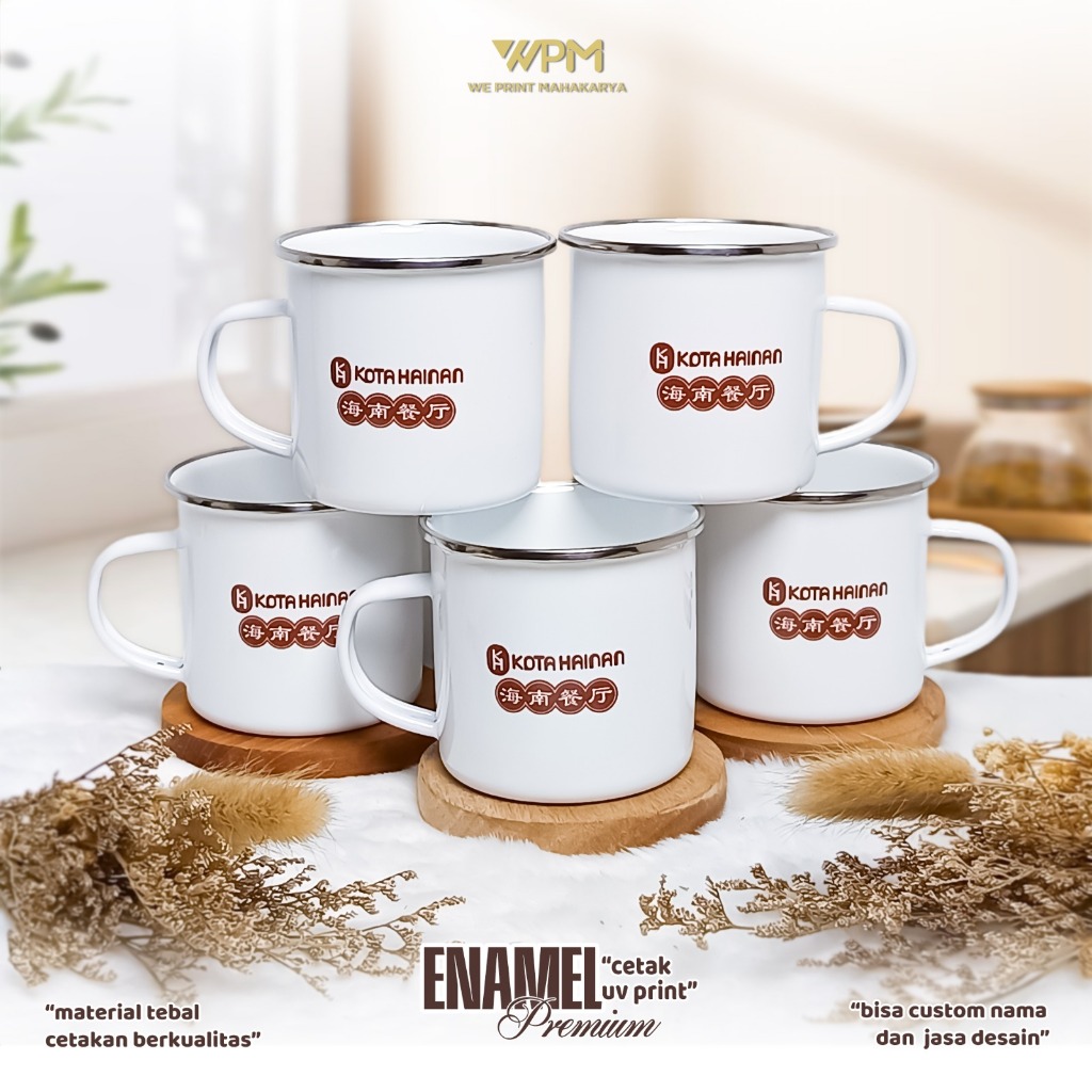 MUG KOPI / MUG ENAMEL PREMIUM  / MUG ENAMEL 6 CM DAN 9 CM / MUG ENAMEL POLOS / MUG ENAMEL KOPI