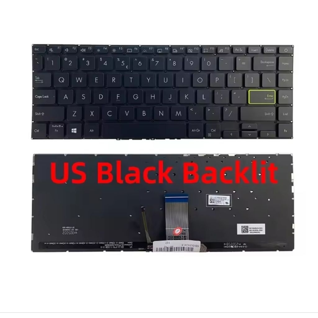 Keyboard Asus E410 E410M E410MA L410MA E410KA Black Backlight