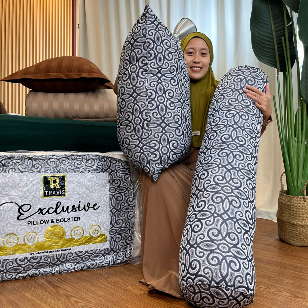 [Set] Bantal+Guling Hotel Travis By Harvest Jumbo Bantal Harvest Bantal Harvestway
