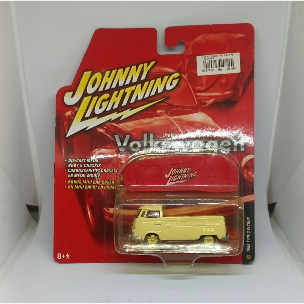 johnny lightning volkswagen vw type 2 pickup bonus mini car cover diecast 1/64 (t)