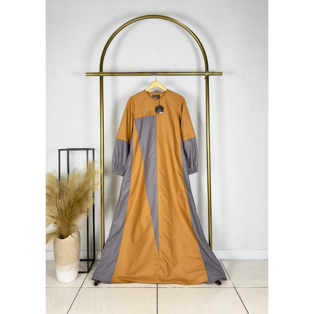 Karina dress by zalifa✔️gamis polos, gamis zalifa, gamis cantik