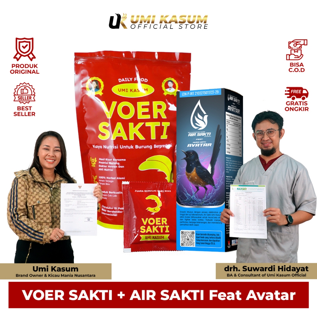 Mr.Kasacil - Paket Air Sakti Avatar + Voer Sakti Nutrisi Lengkap Air Minum Burung Kicau