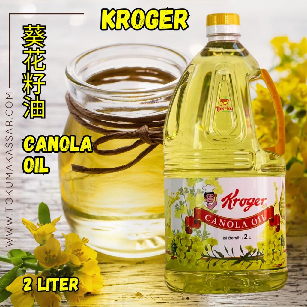 

Kroger Canola Oil 100% Pure 2 ltr - Minyak Kanola / Minyak Canola 2 Liter