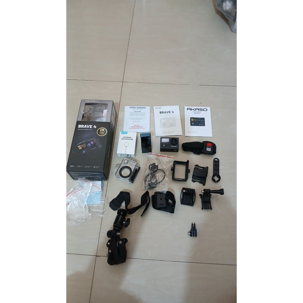 masih garansi akaso brave 4 action cam 4k underwater motovlog seken preloved second bekas