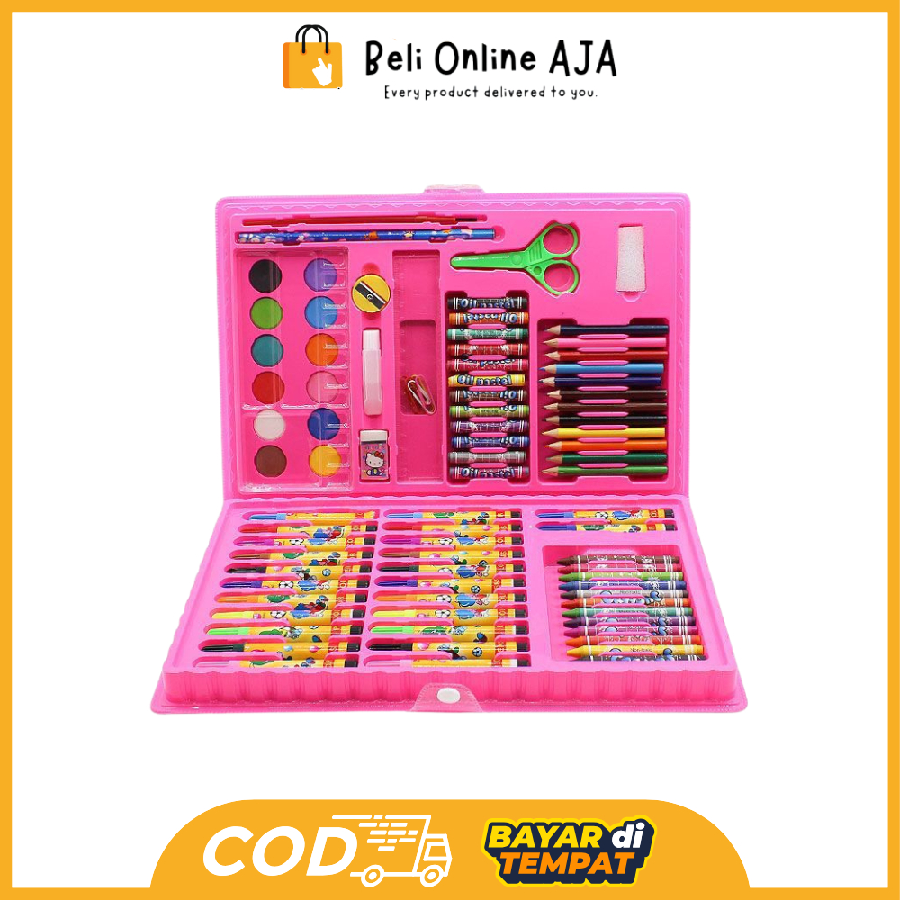 

BOA Crayon Set Isi 86 Pensil Warna Cat Air Alat Lukis Karakter Stationary Color Pencil Murah Y1037
