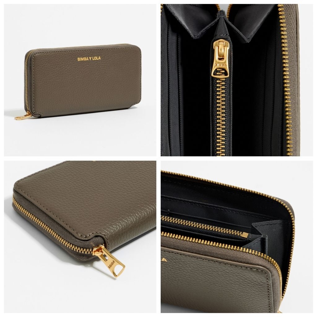 Ready Dompet Bimba Y Lola Horizontal Khaki Brown Leather Wallet