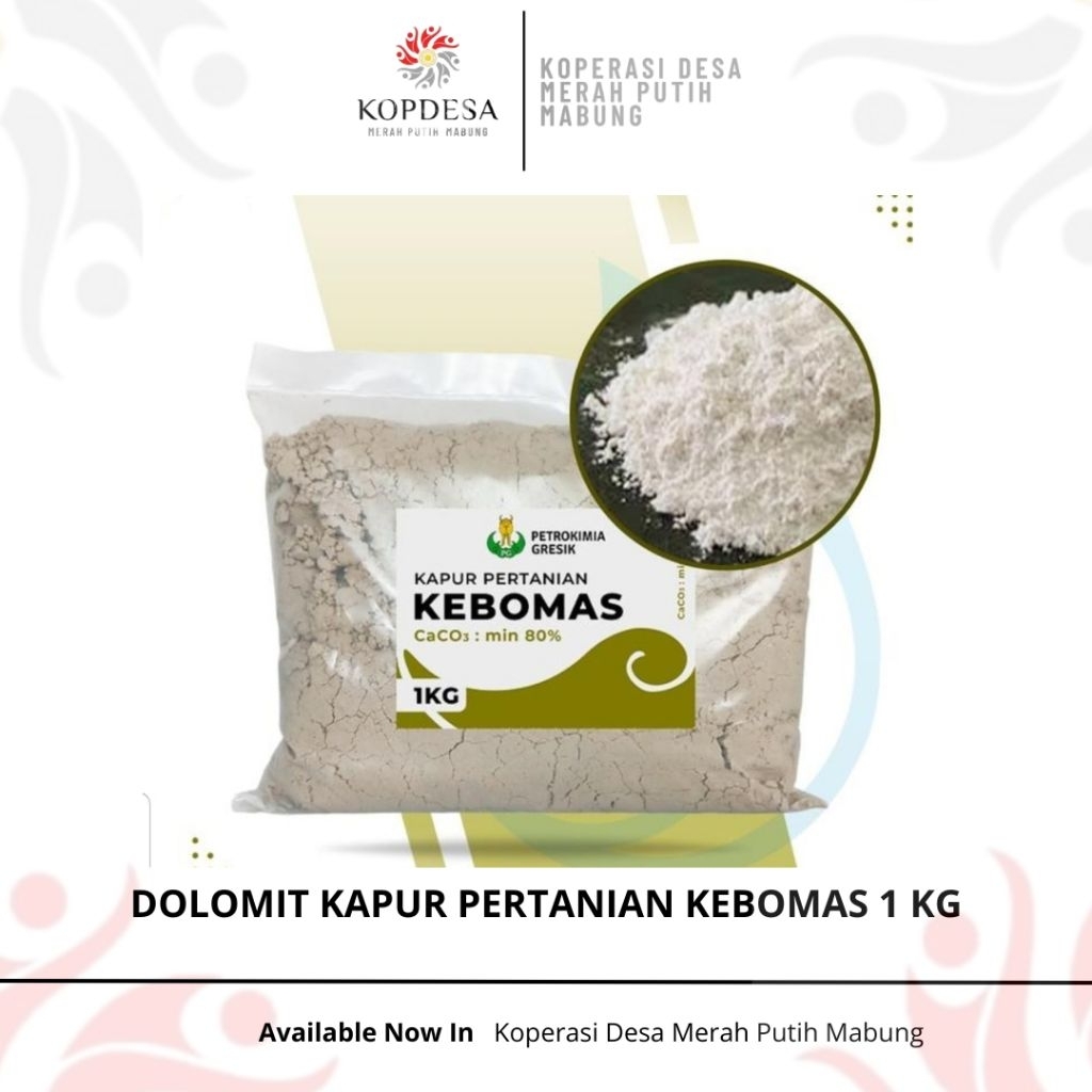 Dolomit Kapur Pertanian Kebomas 1KG - Original