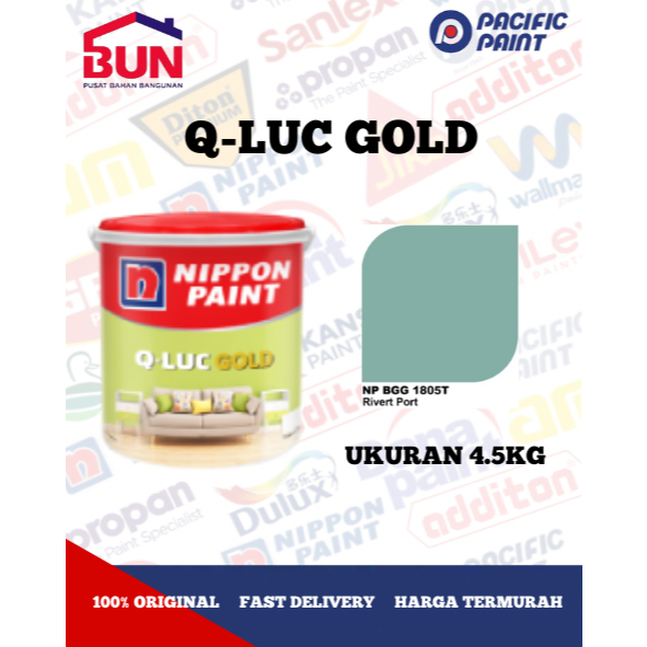 Nippon Q luc Gold / Q-luc Gold / Qluc Gold Cat Tembok - 1805 T Rivert Port - 4.5KG
