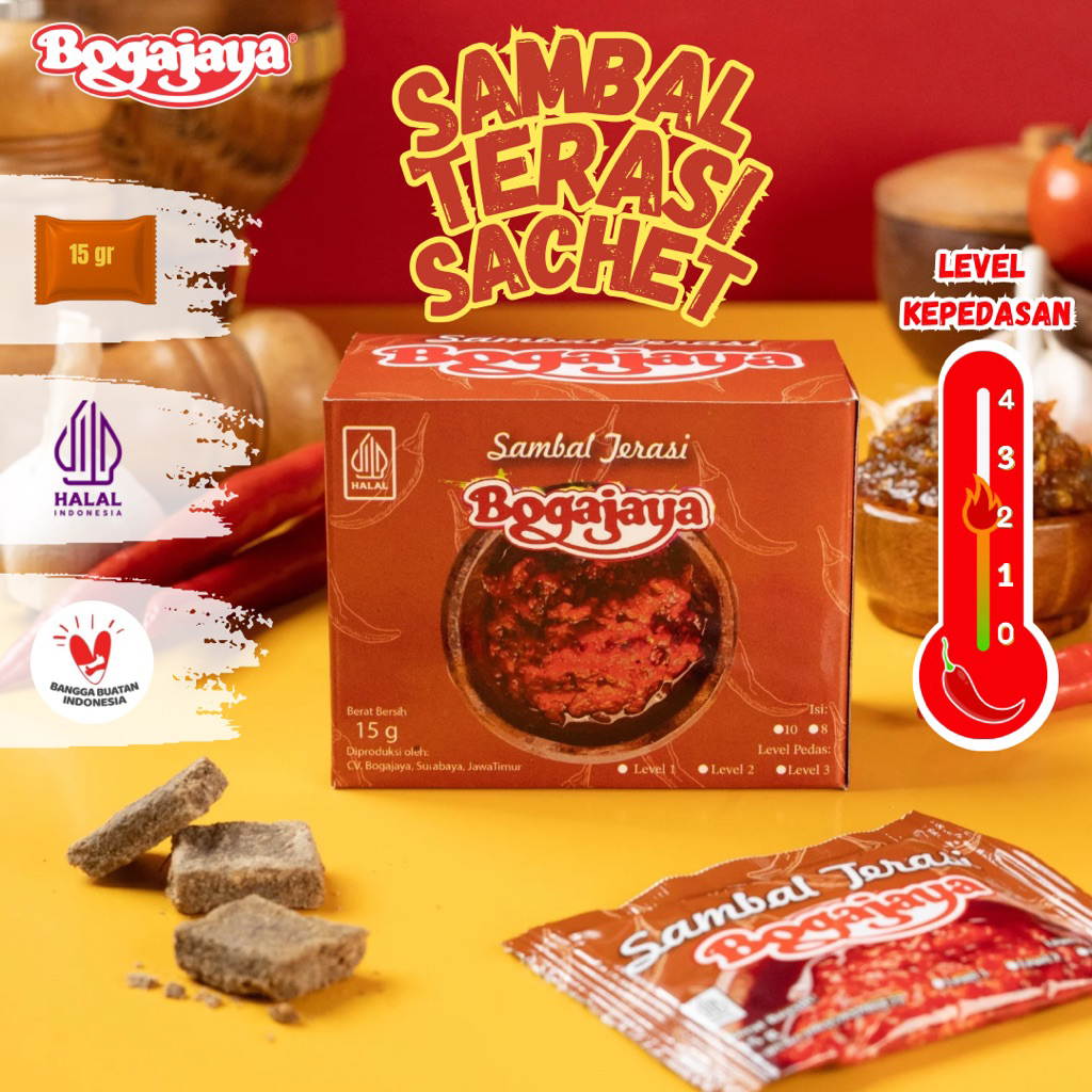 

BOGAJAYA Sambal TERASI Sachet Isi 10 PCS Siap Santap