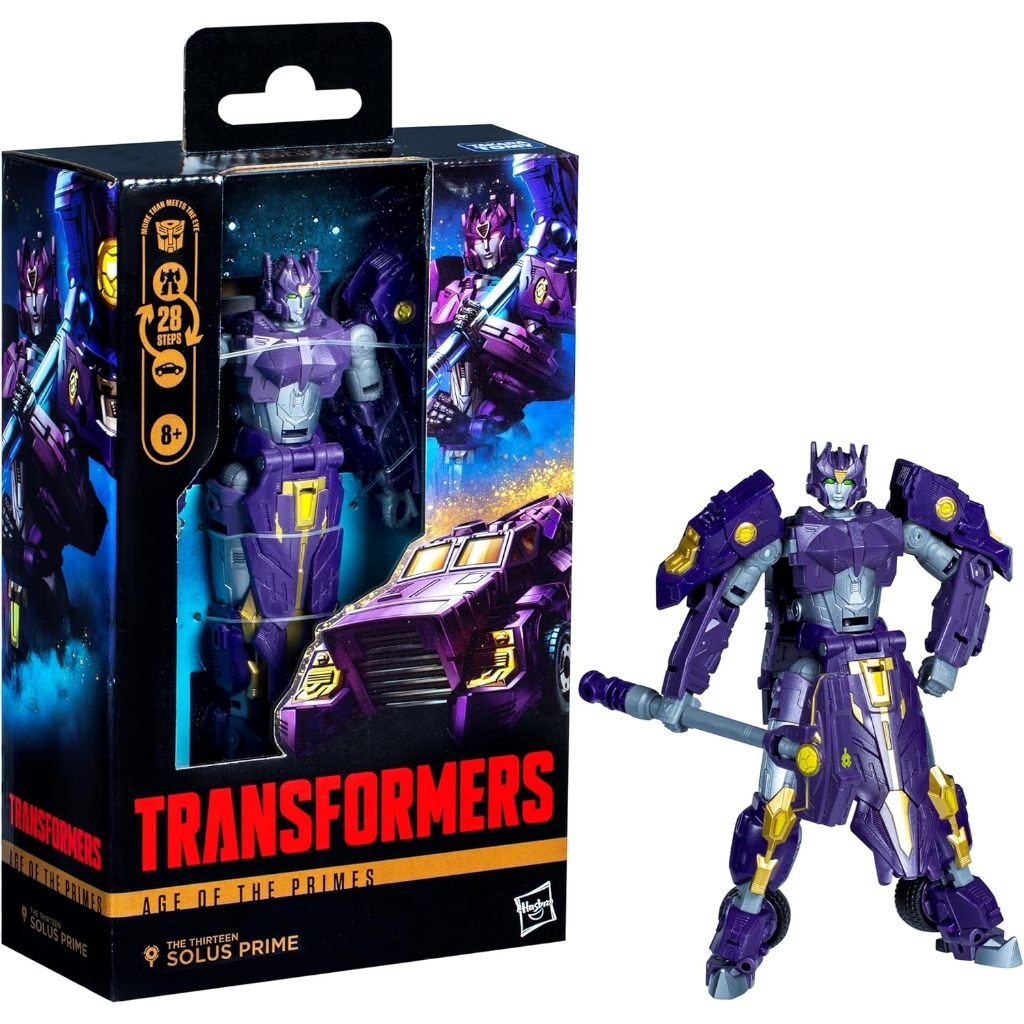 Transformers Age of The Primes Deluxe Class The Thirteen Solus Prime, 5.5-inch Converting Action Fig