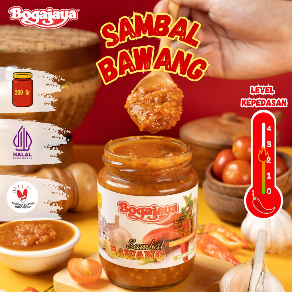 

BOGAJAYA Sambal BAWANG 250Gr Siap Makan Oleh Oleh Khas Surabaya