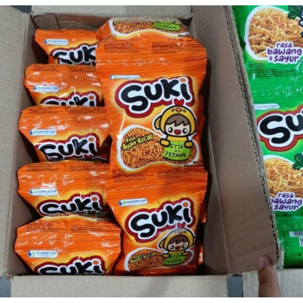 

Suki stick ala jepang rasa ayam kecap dus / Suki stick ala jepang rasa bawang dus