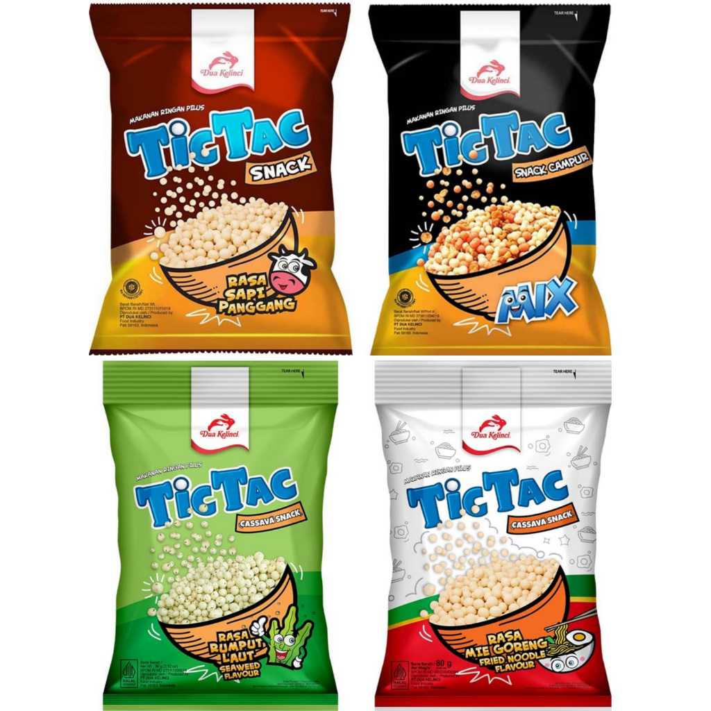 

[Belanja 25.000 baru Bisa Diproses] Dua Kelinci Tic Tac Snack Pilus 80gr All Varian | Mie Goreng 80gr | Sapi Panggang 80gr | Mix 80gr
