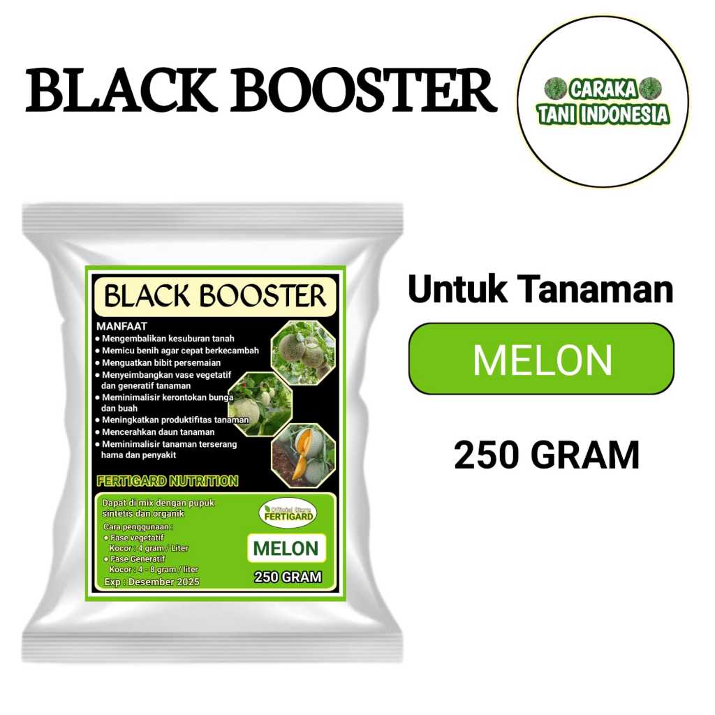 Pupuk black booster melon 250 gram nutrisi tanaman