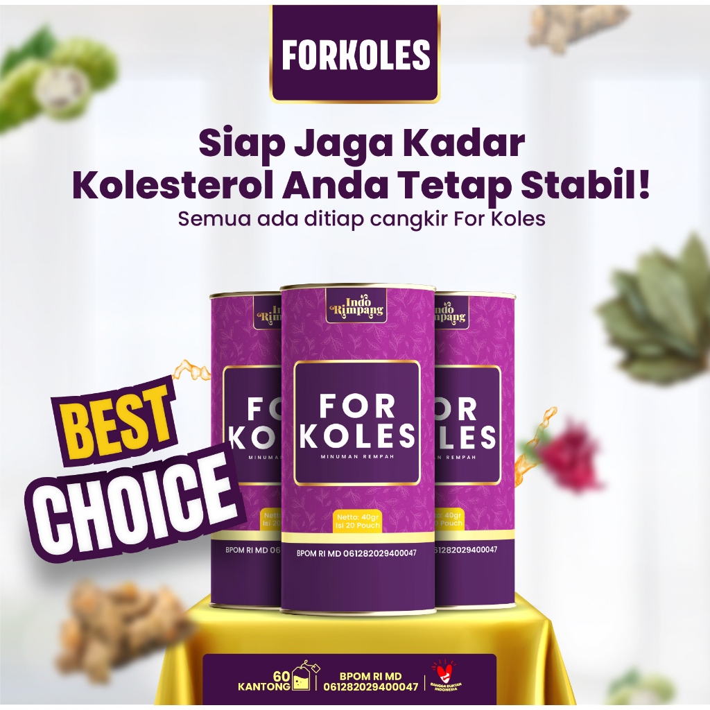 

ForKoles Minuman Herbal Alami Racikan Temulawak Rosella Mengkudu & Daun Salam For Koles Teh Rempah Bantu Stabilkan Kolesterol & Tensi