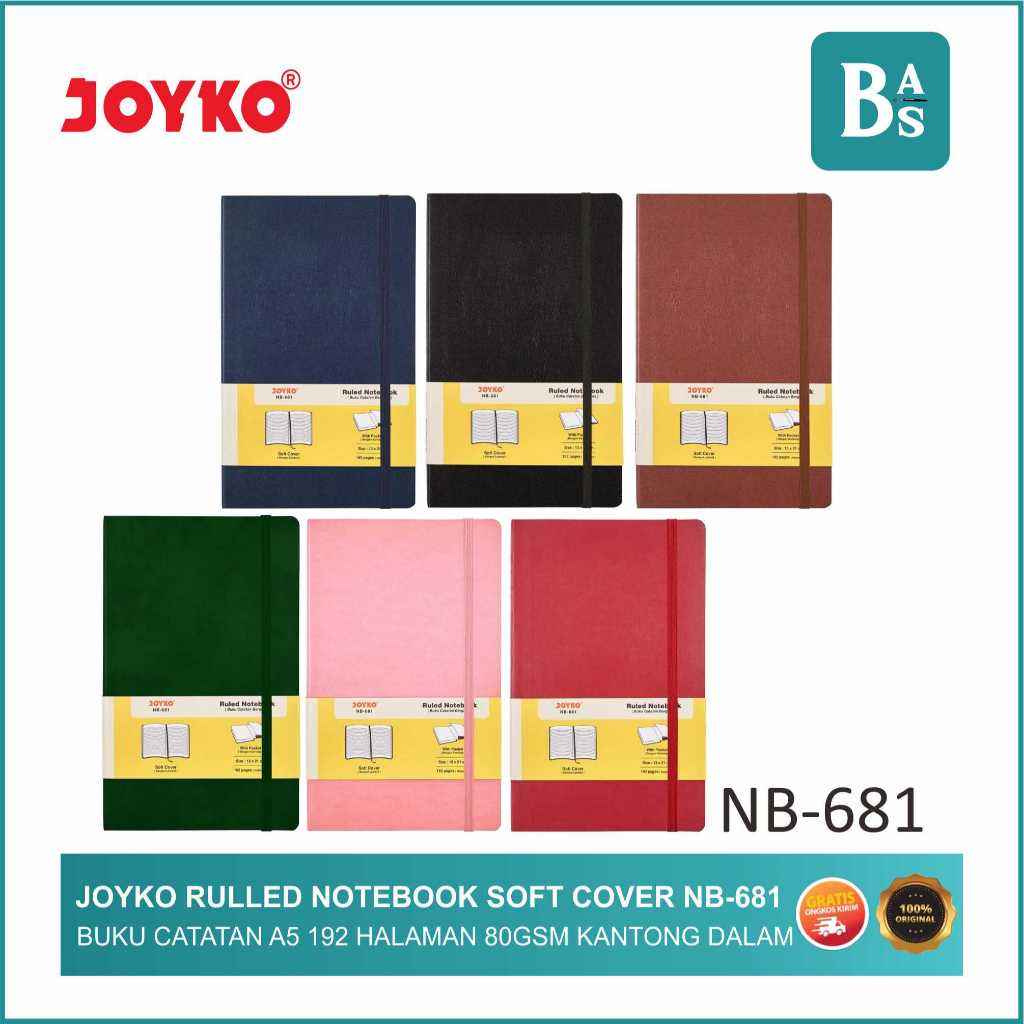 

Joyko A5 Rulled Notebook Soft Cover NB-681 - 192 Halaman 80 GSM - Buku Catatan Bergaris - Bali Art Supplies