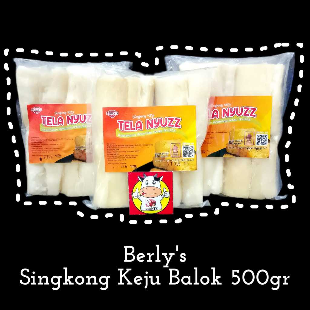 

BERLY'S SINGKONG KEJU BALOK/SINGKONG KEJU STIK 500GR-FROZEN FOOD-BRONTZ JOGJA