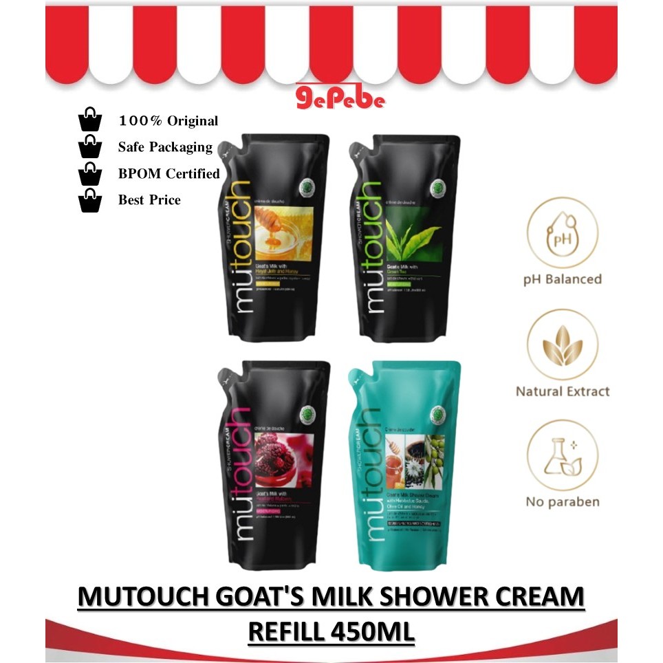 MuTouch Goat's Milk Shower Cream Refill 450ml