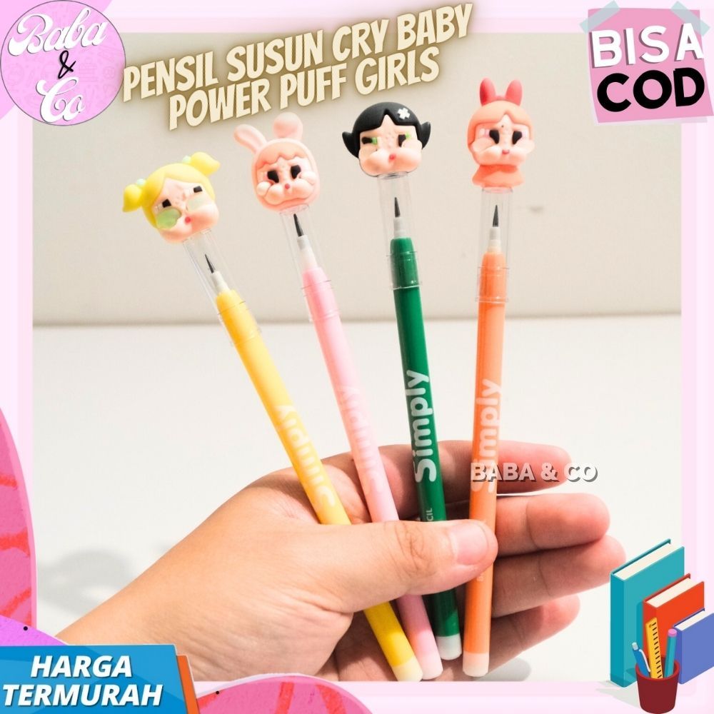 

PENSIL CRY BABY CRY POWERPUFF BENSIA PENSIL SUSUN CRYBABY POWER PUFF LUCU UNIK MURAH PENSIL PELURU PELOR BABYCRY IMUT UNIK READY COD