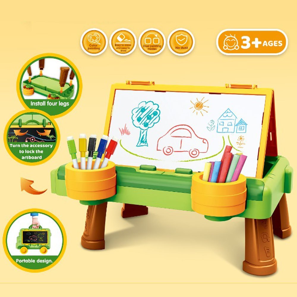 

[Hero] Peralatan Belajar Edukasi Menggambar & Menulis Papan Tulis Tenteng - Drawing Board 2 in 1