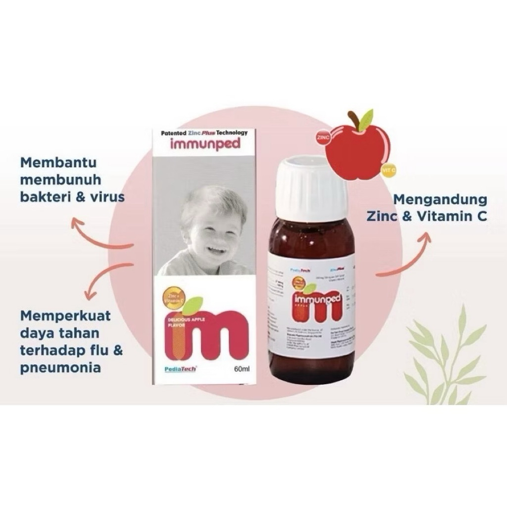 READY Immunped Singapore Imunped kids syrup 60ml multivitamin Vitamin C & Zinc