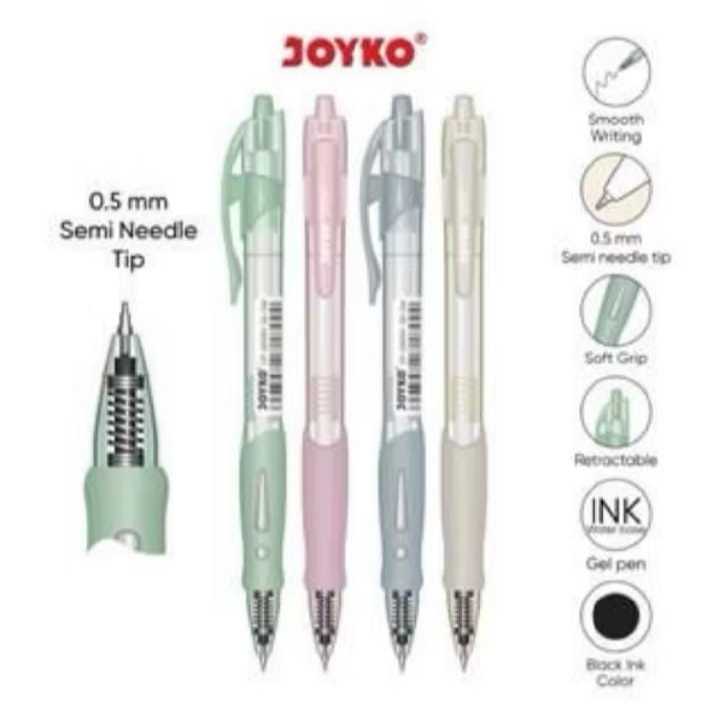 

( 4 BIJI ) Gel Pen GP-265AN Q4 PASTEL Gel Pulpen Pena Joyko 0.5 mm