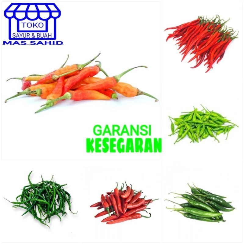 

INSTAN Cabai Paket Lima Ribu Cabe Goceng Rawit Merah/Kriting Merah/Kriting hijau/Rawit Hijau/Tewe Merah/Tewe hijau