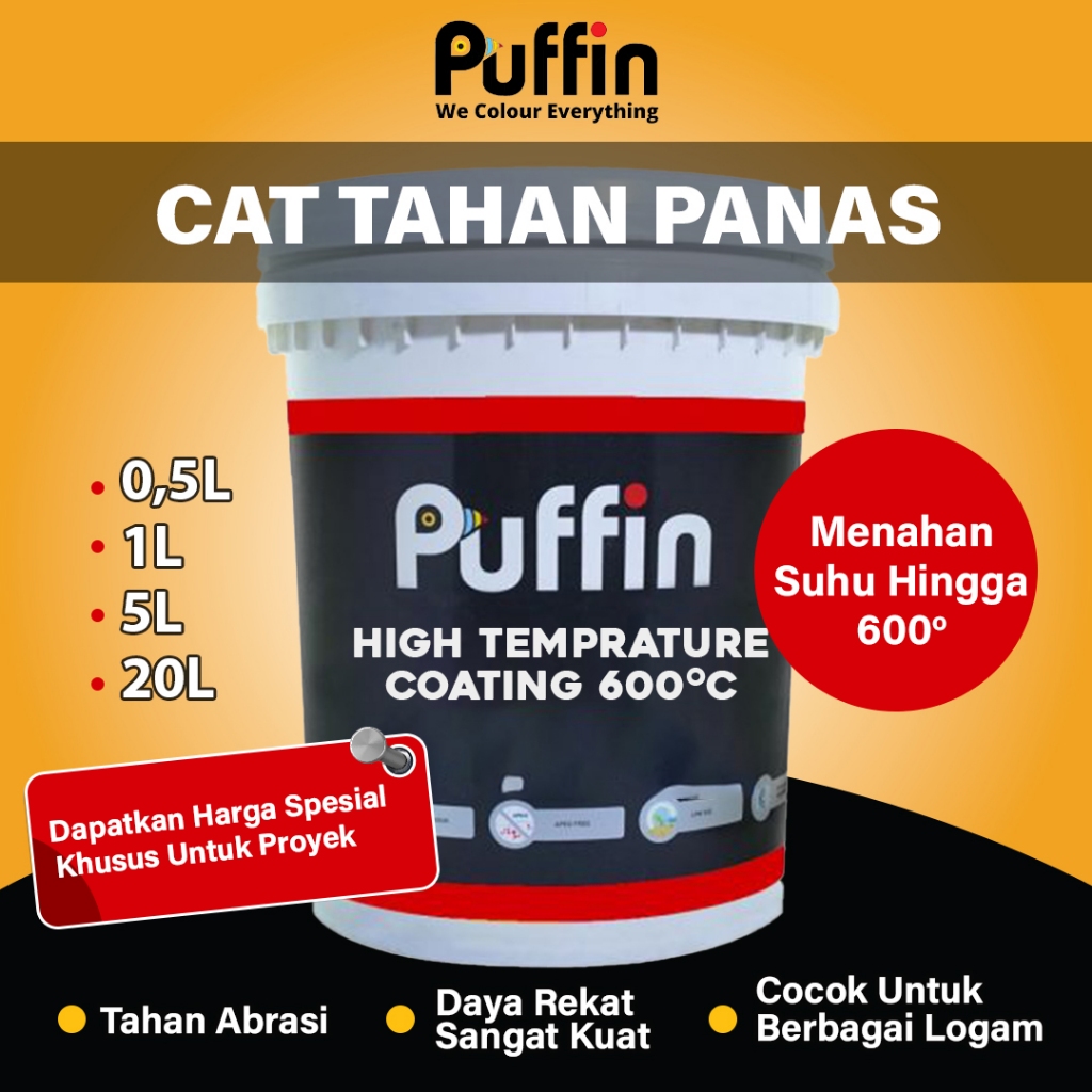 Puffin Paint cat anti panas 600 derajat - cat anti panas - High Temperature paint - cat tahan panas