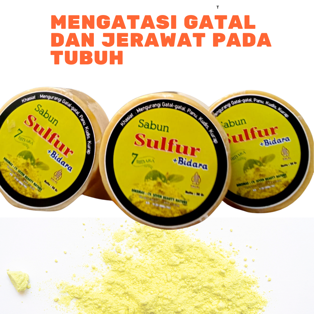 SABUN SULFUR PLUS BIDARA 50gr / Sabun Sulfur /Sabun Belerang