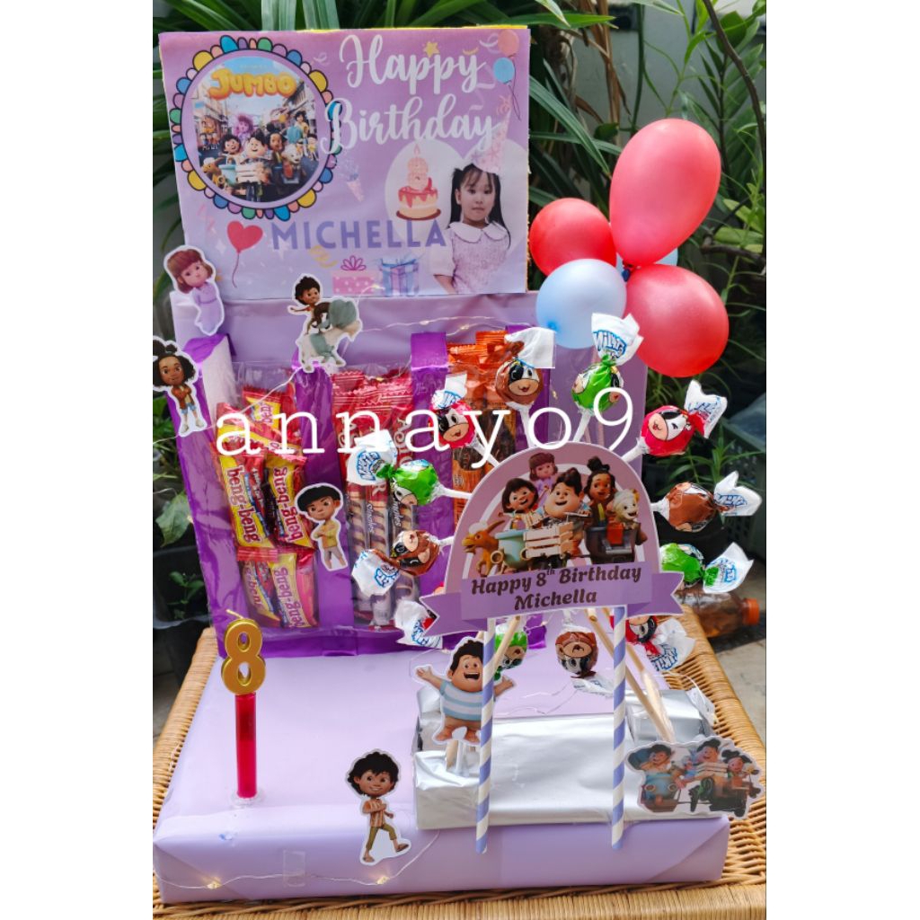 

Snack Tower Tema JUMBO kue ulang tahun