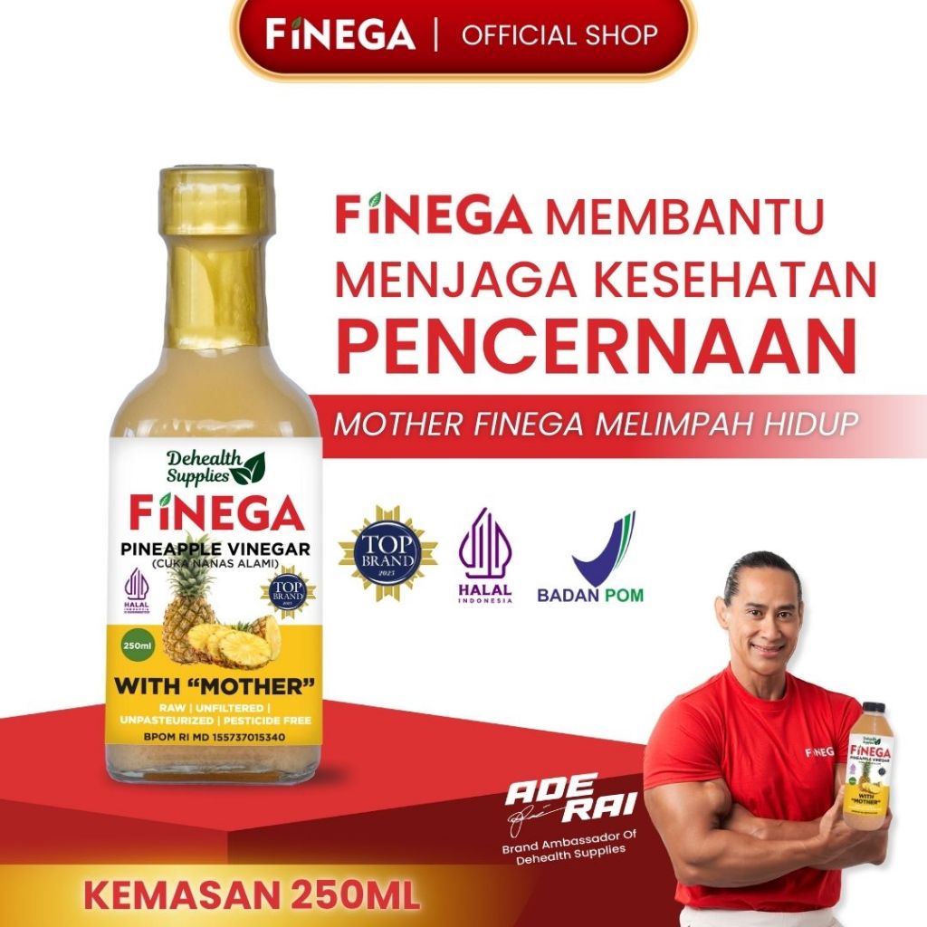 

Dehealth Supplies FINEGA CUKA NANAS 250ml (Botol kaca)