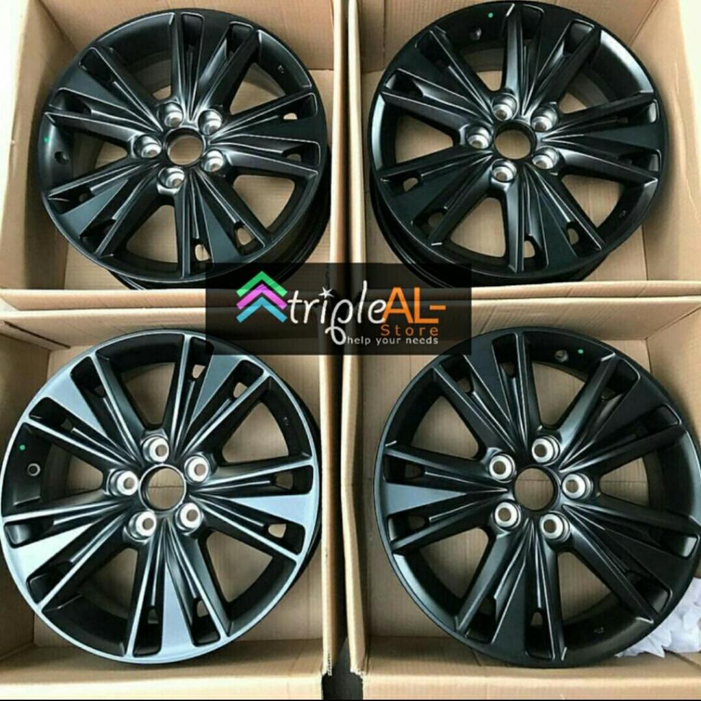 Original Toyota Velg Innova Venturer blackVelek Ring 17 & Dop Roda nya