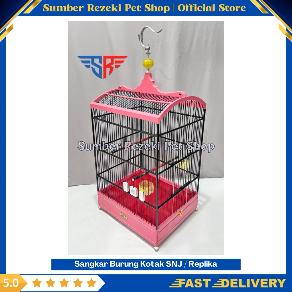 PO SNJ Sangkar Burung Kotak Replika Ebod Jaya Bnr Radja Kandang Burung Kotak Kenari Cendet Murai Tru