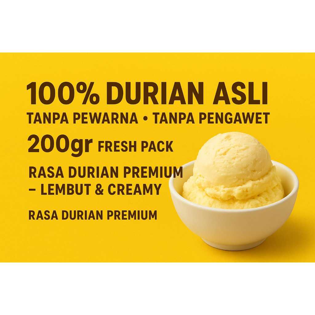 

Ice Cream Durian Asli 200gr Terlaris