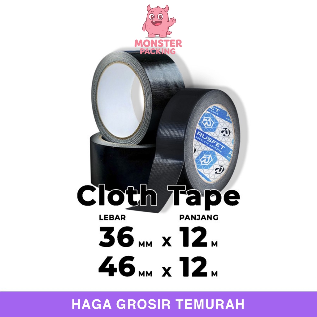 

Lakban Kain Cloth Tape isolasi kain rusfet Solatip premium satuan