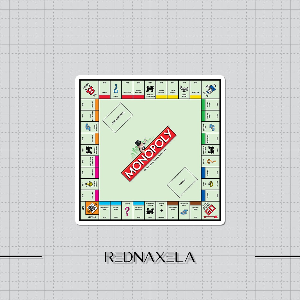 

Stiker Vinyl Monopoly Board UK Stiker Koper Outdoor Waterproof Sticker